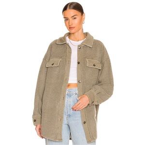 Free People Ruby Jacket in Olive Green - Size Large